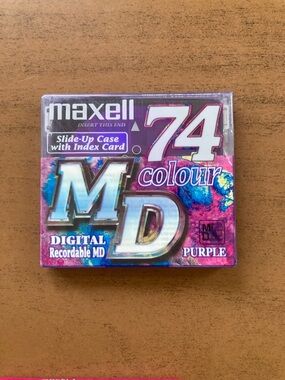 Maxell 74min Purple MD MiniDisc - Digital Recordable